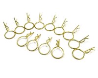 Team Raffee & Co Large-Ring Body Clips 100 pcs Gold...