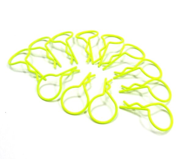 Team Raffee & Co Large-Ring Body Clips 100 pcs Yellow (32 mm) BRACL100Y