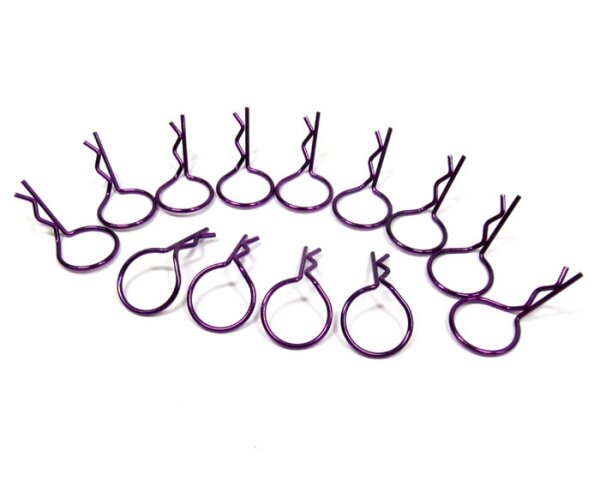 Team Raffee & Co Large-Ring Body Clips 100 pcs Purple (32 mm) BRACL100P