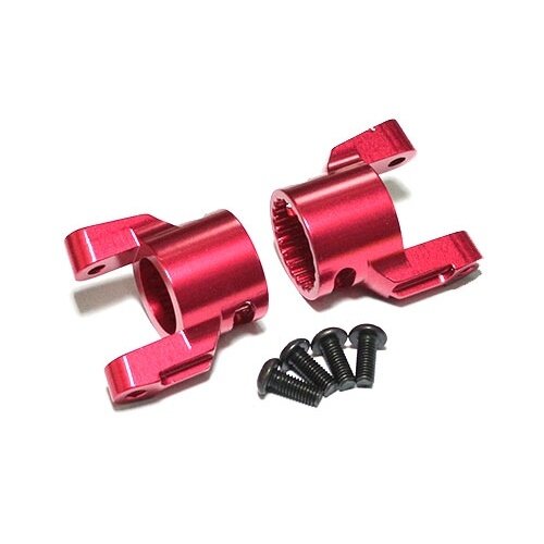 Team Raffee & Co Aluminum Front C-Hub -1 Pair Red for Axial Wraith BRWRT03R