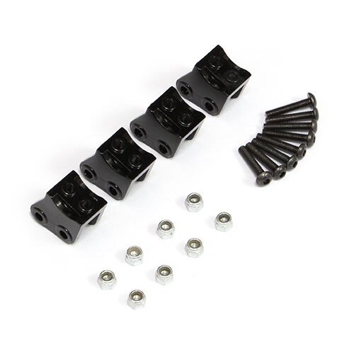 Team Raffee & Co Aluminum Lower Suspension Link Mount - 2Pair Black for Axial Wraith BRWRT09BK