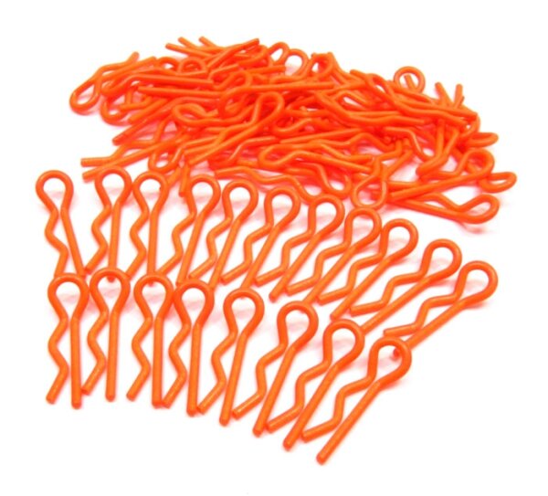 Team Raffee & Co Small-Ring 45 Deg Body Clips 100 pcs Orange (20 mm) BRACS100OR