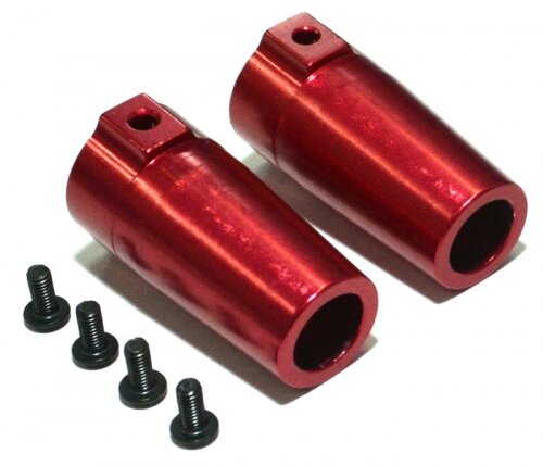 Team Raffee & Co Aluminum Rear Knuckles -1 Pair  Red for Axial Yeti TRC/050302R