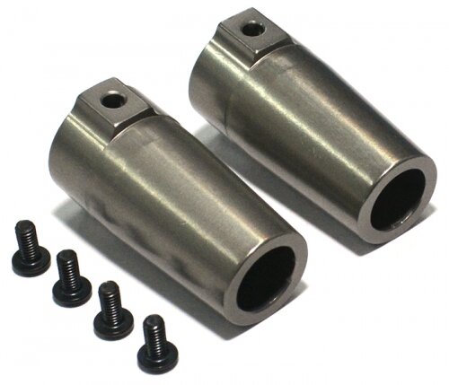 Team Raffee & Co Aluminum Rear Knuckles -1 Pair Gun Metal for Axial Yeti TRC/050302GM