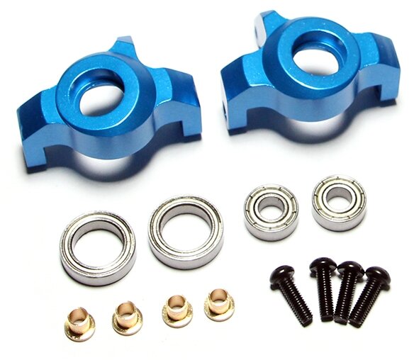 Team Raffee & Co Aluminum Front Knuckle -1 Pair Blue for Axial Wraith BRWRT01B