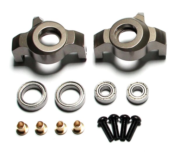 Team Raffee & Co Aluminum Front Knuckle -1 Pair Gun Metal for Axial Wraith BRWRT01GM