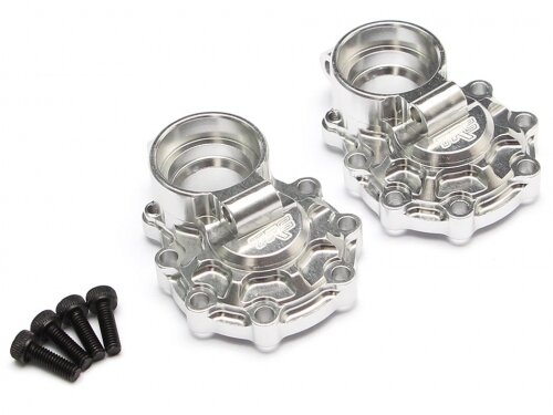 Team Raffee & Co Aluminum Rear Portal Inner Housing (2) Silver for Traxxas TRX-4 TRC/302316S