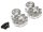 Team Raffee & Co Aluminum Rear Portal Inner Housing (2) Silver for Traxxas TRX-4 TRC/302316S