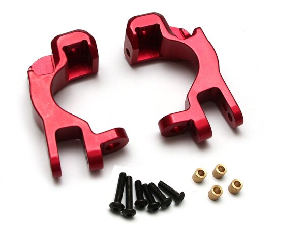 Team Raffee & Co Aluminum C Hub - 1 Pair Red for Traxxas Slash 4x4 BRTSH03R