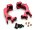 Team Raffee & Co Aluminum C Hub - 1 Pair Red for Traxxas Slash 4x4 BRTSH03R