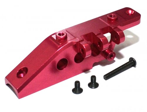 Team Raffee & Co Aluminum Rear Link Axle Mount - 1 Pc Red for Axial Yeti TRC/050307R