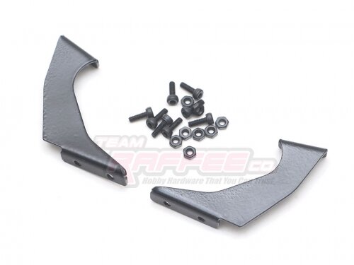 Team Raffee & Co 1/10 Stainless Steel Rear Wing Spoiler Stand Type B Black TRC/302701BBK