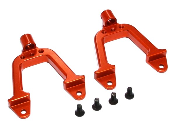 Team Raffee & Co Aluminum Front Shock Hoops - 1 Pair Orange for Axial SCX10 TRC/SCX16OR