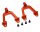 Team Raffee & Co Aluminum Front Shock Hoops - 1 Pair Orange for Axial SCX10 TRC/SCX16OR
