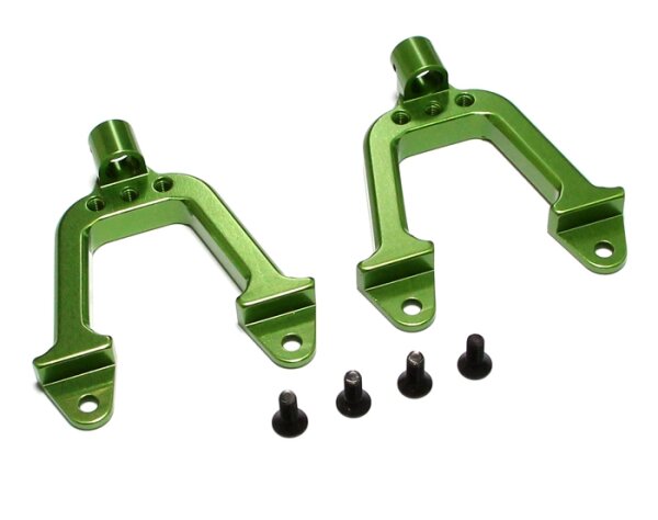 Team Raffee & Co Aluminum Front Shock Hoops - 1 Pair Green for Axial SCX10 TRC/SCX16G