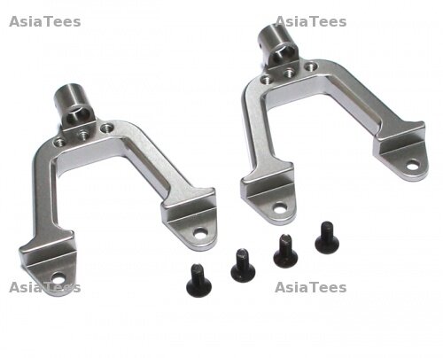 Team Raffee & Co Aluminum Front Shock Hoops - 1 Pair Gun Metal for Axial SCX10 TRC/SCX16GM