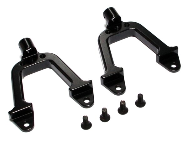 Team Raffee & Co Aluminum Front Shock Hoops - 1 Pair Black for Axial SCX10 TRC/SCX16BK