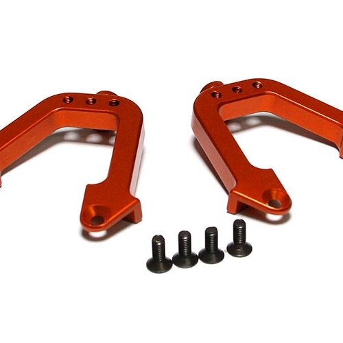 Team Raffee & Co Aluminum Rear Shock Hoops - 1 Pair Orange for Axial SCX10 TRC/SCX17OR