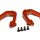 Team Raffee & Co Aluminum Rear Shock Hoops - 1 Pair Orange for Axial SCX10 TRC/SCX17OR