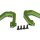 Team Raffee & Co Aluminum Rear Shock Hoops - 1 Pair Green for Axial SCX10 TRC/SCX17G