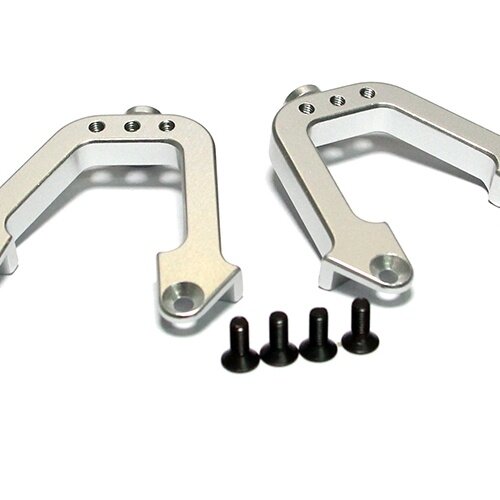 Team Raffee & Co Aluminum Rear Shock Hoops - 1 Pair Silver for Axial SCX10 TRC/SCX17S