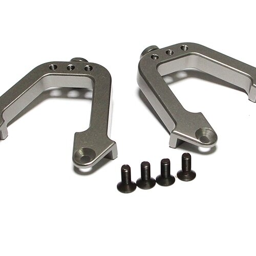 Team Raffee & Co Aluminum Rear Shock Hoops - 1 Pair Gun Metal for Axial SCX10 TRC/SCX17GM