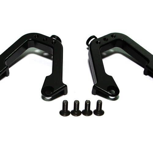 Team Raffee & Co Aluminum Rear Shock Hoops - 1 Pair Black for Axial SCX10 TRC/SCX17BK