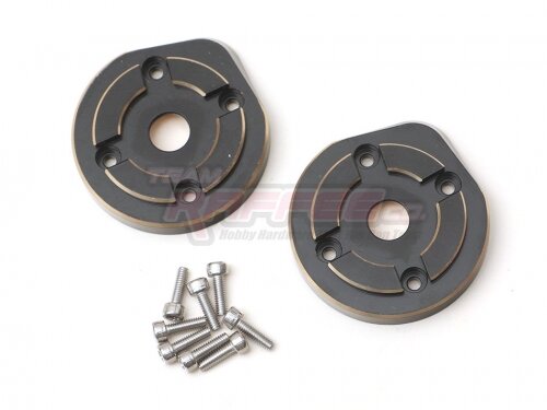 Team Raffee & Co Brass Heavy Duty Front Steering Knuckle Portal Cup (2) Black for Axial SCX10 III TRC/1134002
