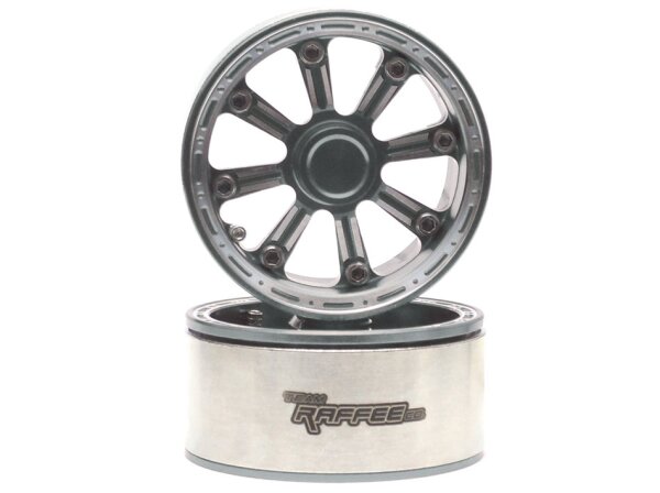 Team Raffee & Co Gemini 1.9 High Mass Beadlock Aluminum Wheels Spoke-8 (2) Gun Metal BRW760932DGM