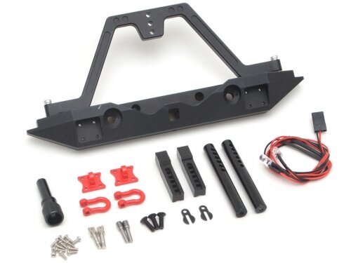 Team Raffee & Co Steel Tough Rear Bumper W/ Hooks & LED Light 1 Set for Traxxas TRX-4 TRC/302335