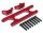 Team Raffee & Co Aluminum Rear Upper Brace Set - Red for Axial Yeti TRC/050304R