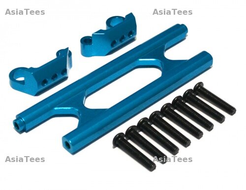 Team Raffee & Co Aluminum Rear Upper Brace Set - Blue for Axial Yeti TRC/050304B