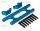 Team Raffee & Co Aluminum Rear Upper Brace Set - Blue for Axial Yeti TRC/050304B