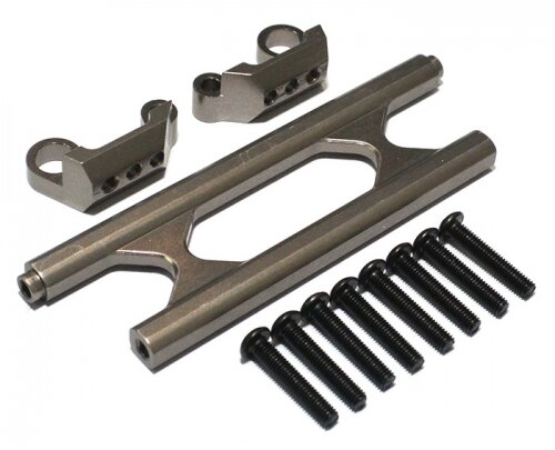 Team Raffee & Co Aluminum Rear Upper Brace Set - Gun Metal for Axial Yeti TRC/050304GM