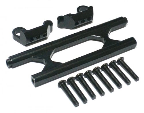 Team Raffee & Co Aluminum Rear Upper Brace Set - Black for Axial Yeti TRC/050304BK