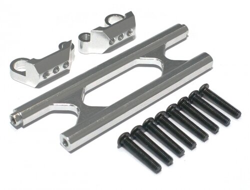 Team Raffee & Co Aluminum Rear Upper Brace Set - Silver for Axial Yeti TRC/050304S