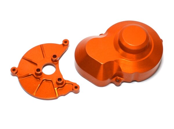 Team Raffee & Co Aluminium Clutch Box & Cover Orange for Axial SCX10 TRC/SCX06OR
