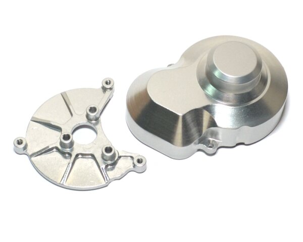 Team Raffee & Co Aluminium Clutch Box & Cover Silver for Axial SCX10 TRC/SCX06S