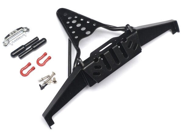 Team Raffee & Co Steel Stinger Front Bumper XL with Towing Hooks & Winch Mount Shackles for Axial SCX10 II BRQ90343