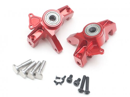 Team Raffee & Co Aluminum Front Knuckle Arm (2) Red for Team Losi Super Rock Rey TRC/113701R