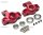 Team Raffee & Co Aluminum Front Knuckles -1 Pair Red for Axial Yeti TRC/050301R
