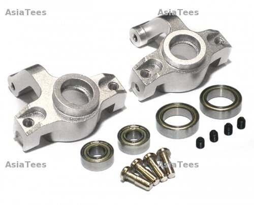 Team Raffee & Co Aluminum Front Knuckles -1 Pair Silver for Axial Yeti TRC/050301S