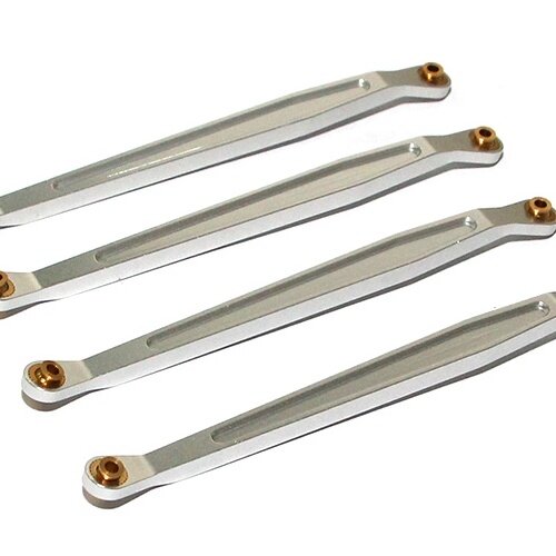Team Raffee & Co Aluminum Chassis Linkage - 4 Pcs Silver for Axial Wraith BRWRT06S