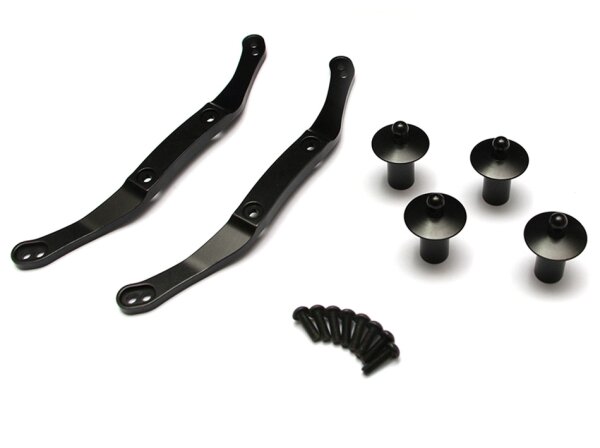 Team Raffee & Co Aluminum Body Post Set -  Black for Traxxas Slash 4x4 BRTSH08BK