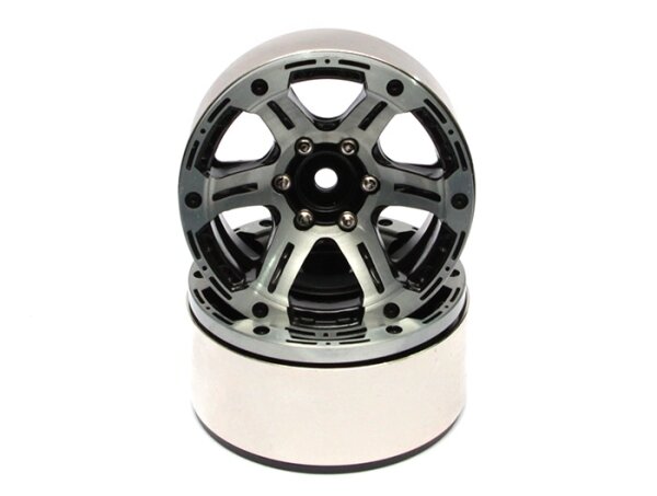 Team Raffee & Co EVO 1.9 High Mass Beadlock Aluminum Wheels Twin-6C (2) BRW760917