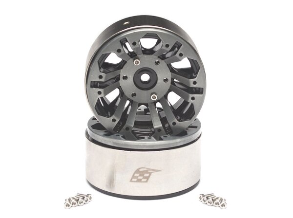 Team Raffee & Co EVO 1.9 High Mass Beadlock Aluminum Wheels Twin-6B (2) BRW760918