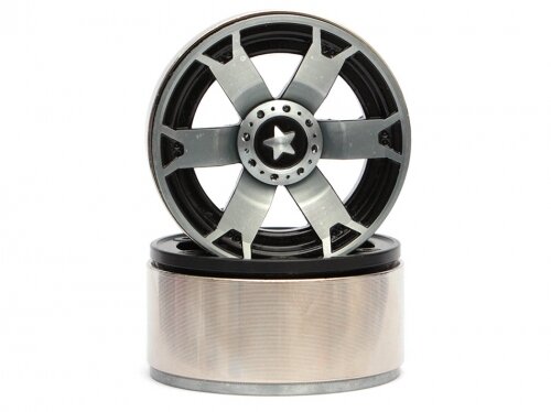 Team Raffee & Co EVO 1.9 High Mass Beadlock Aluminum Wheels Star - 6B (2/Set) BRW760902
