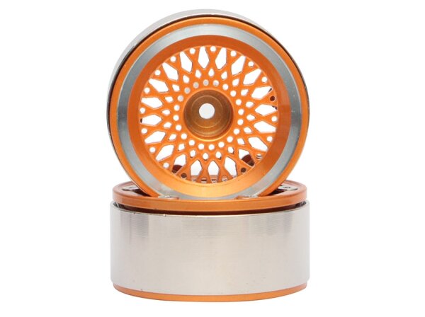 Team Raffee & Co EVO 1.9 High Mass Beadlock Aluminum Wheels Orange Color (2/Set) BRW760921