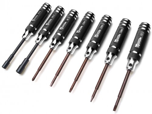 Team Raffee & Co Mini Tools Set (7pcs) 1 Set With Carrying Bag Black BRQ90283BK