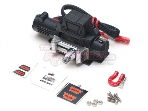 Team Raffee & Co 1/10 Scale Alloy Winch for RC Crawler 6-12V Black TRC/302703BK